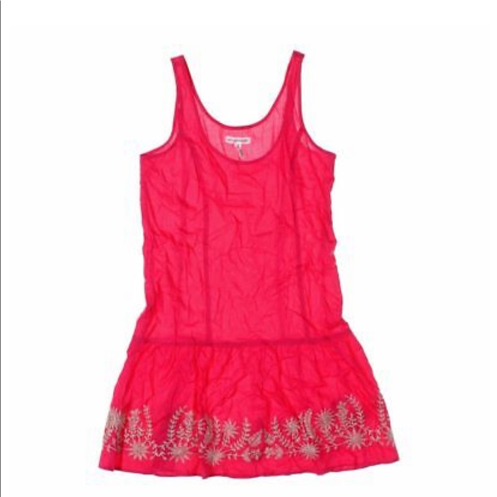 Aeropostale pink embroidered sleeveless tunic dress